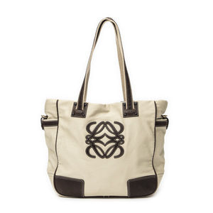 Loewe Beige and Dark Brown Shoulder Bag